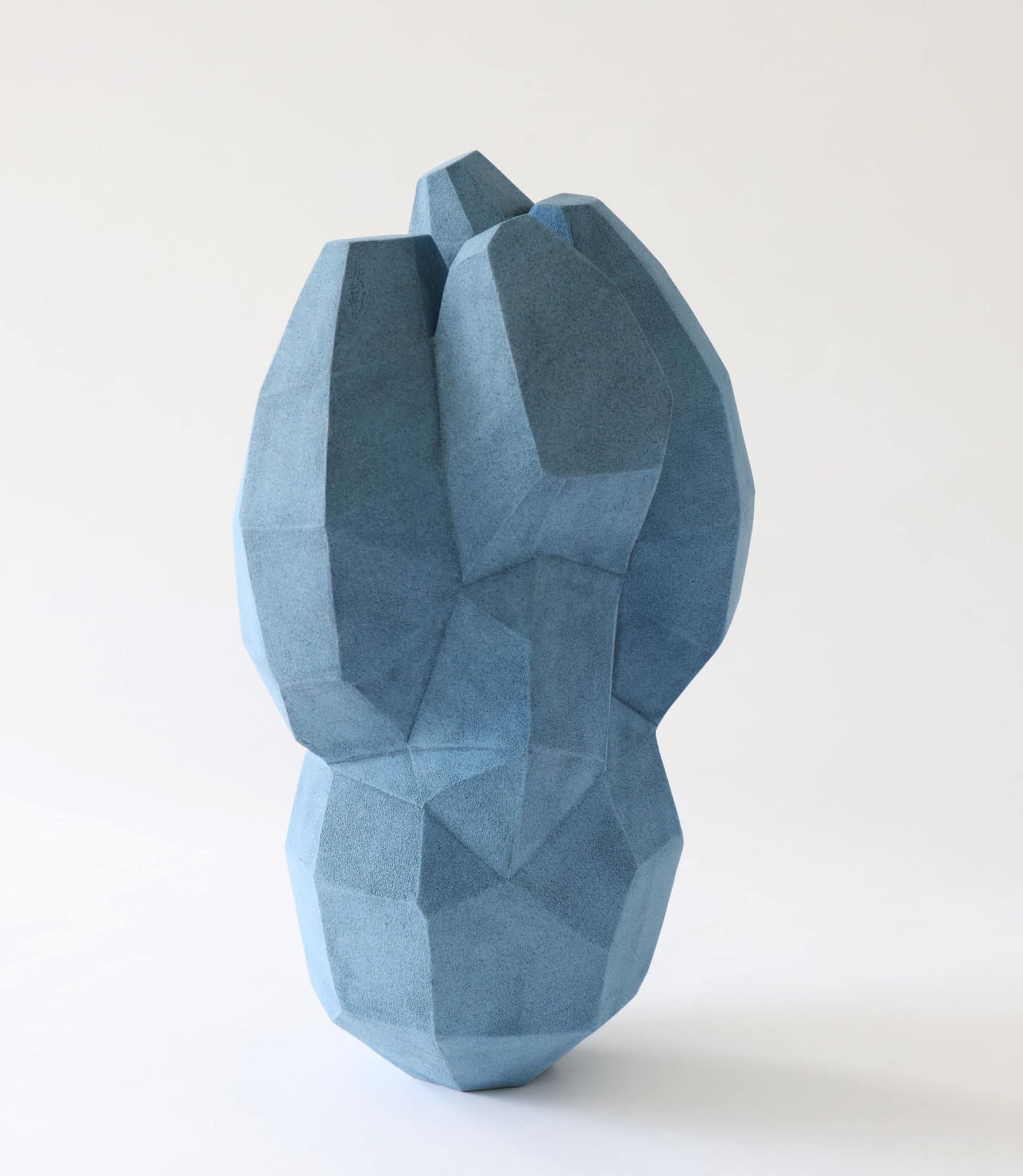 Faceted ceramic sculptures by Turi Heisselberg Pedersen