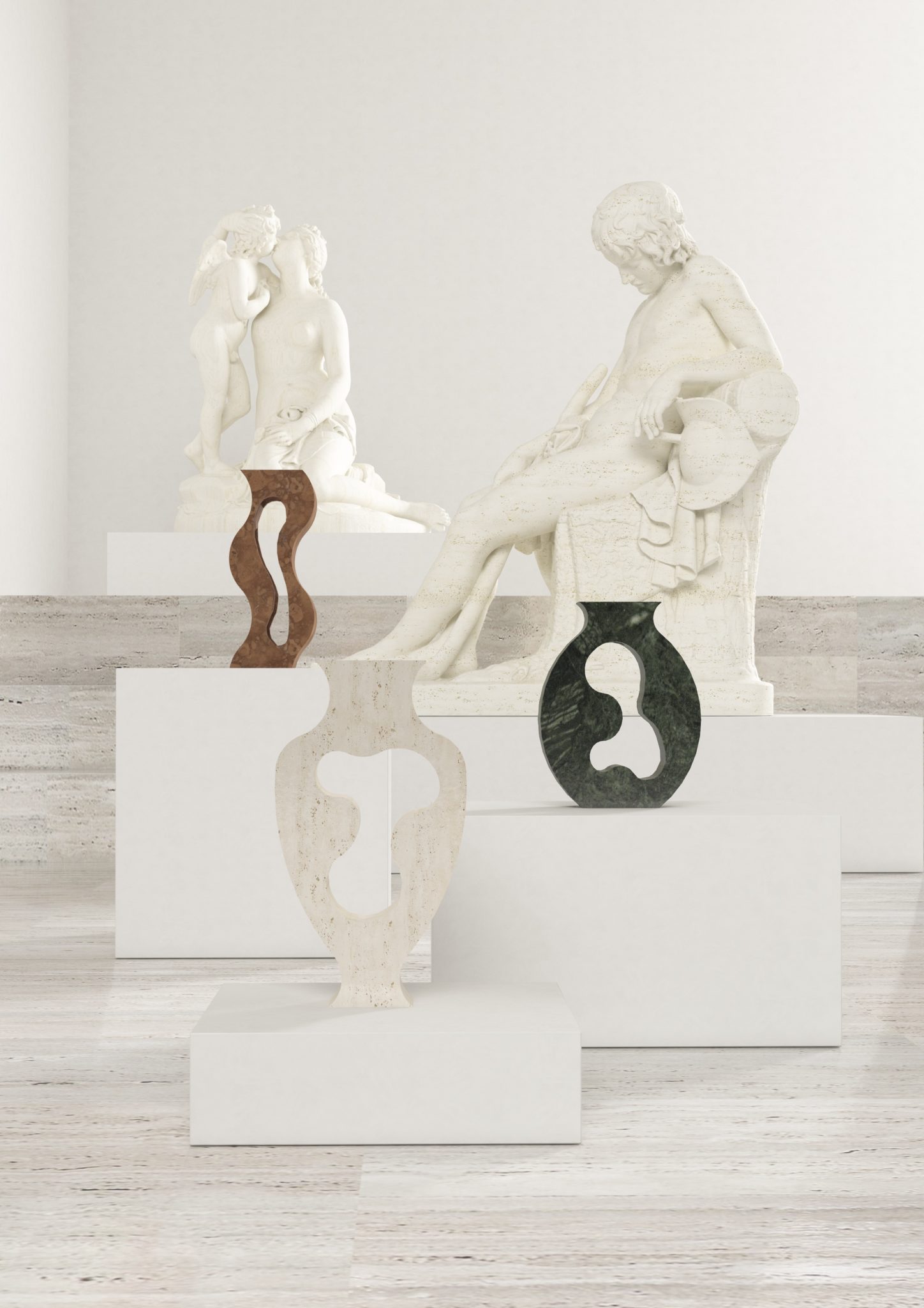 Dellostudio présente une série d évasé en marbre réalisés par Mondo Marmo Design