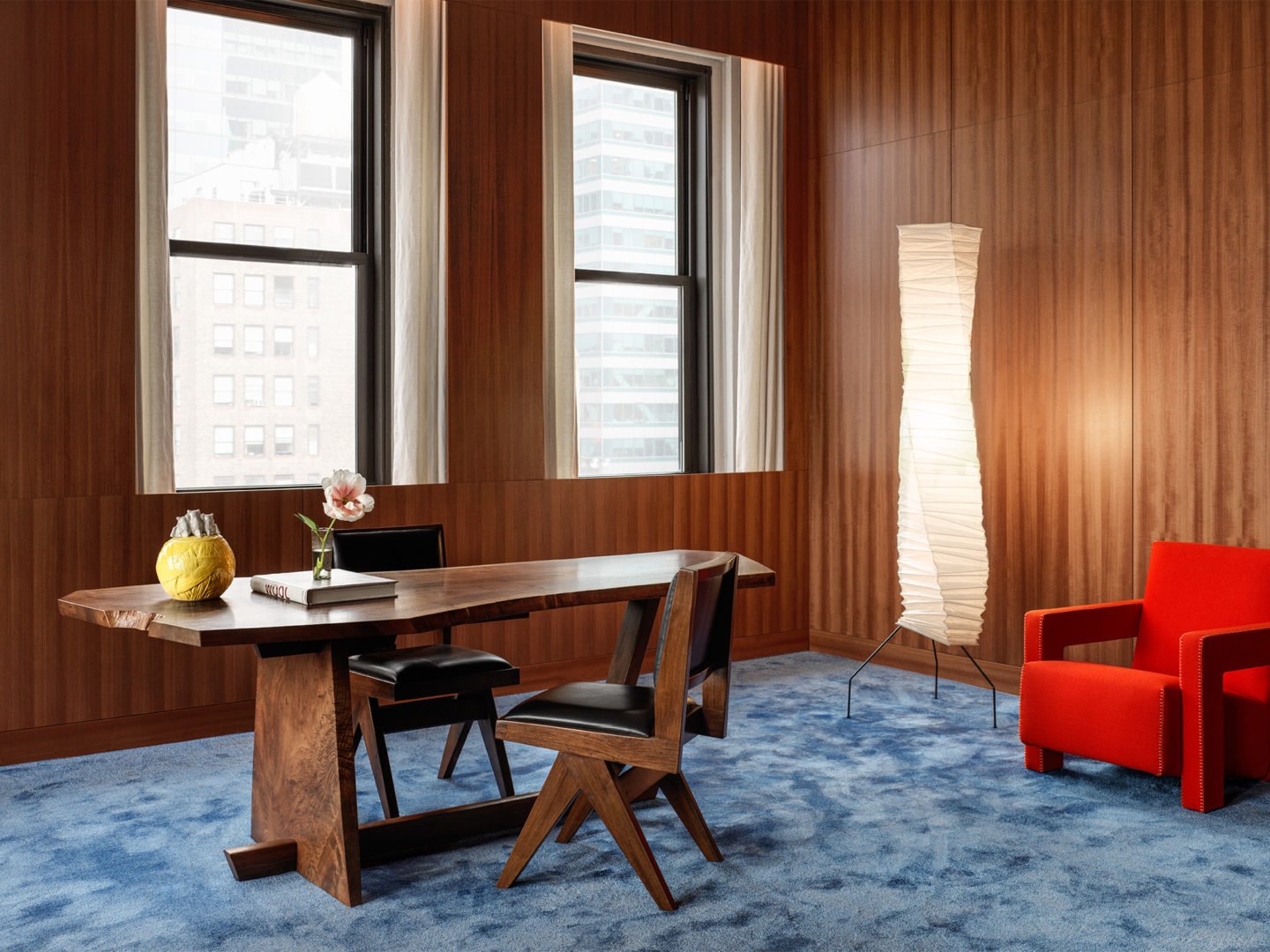 Halleroed designed Calvin Klein's executive suite in New York
