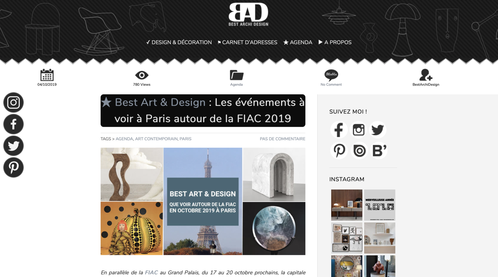 FIAC 2019, Art Elysées 2019, BestArchiDesign, Huskdesignblog