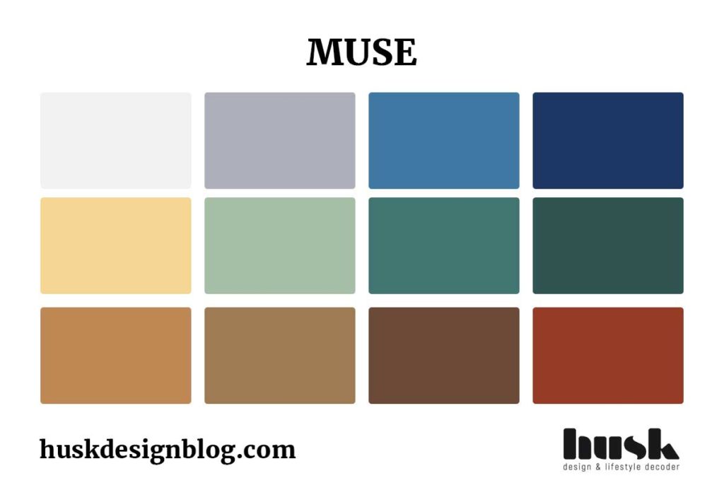 La palette de couleurs Muse de Dulux