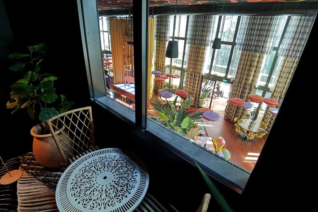 La loggia de la chambre double Bow Window