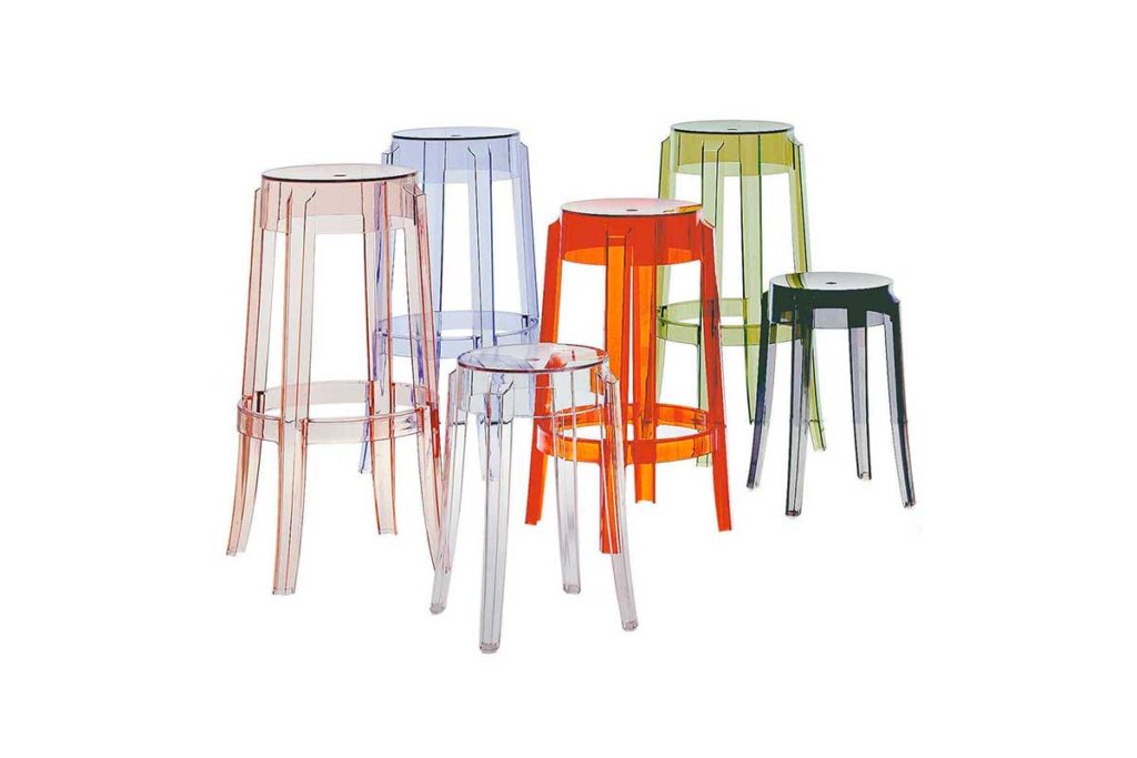 Tabouret de bar Charles Ghost de Philippe Starck et Kartell