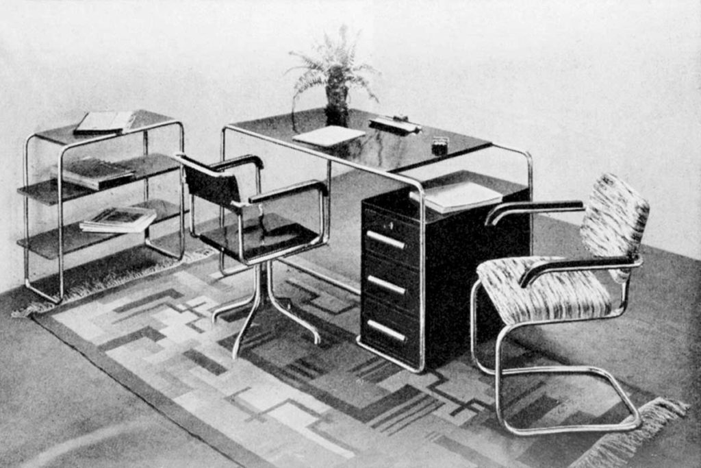Photo historique de mobilier Bauhaus Thonet 